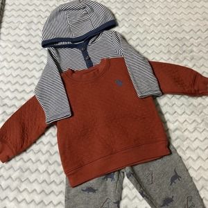 Carter’s Quilted Dinosaur Sweatshirt Outfit  9 Months
